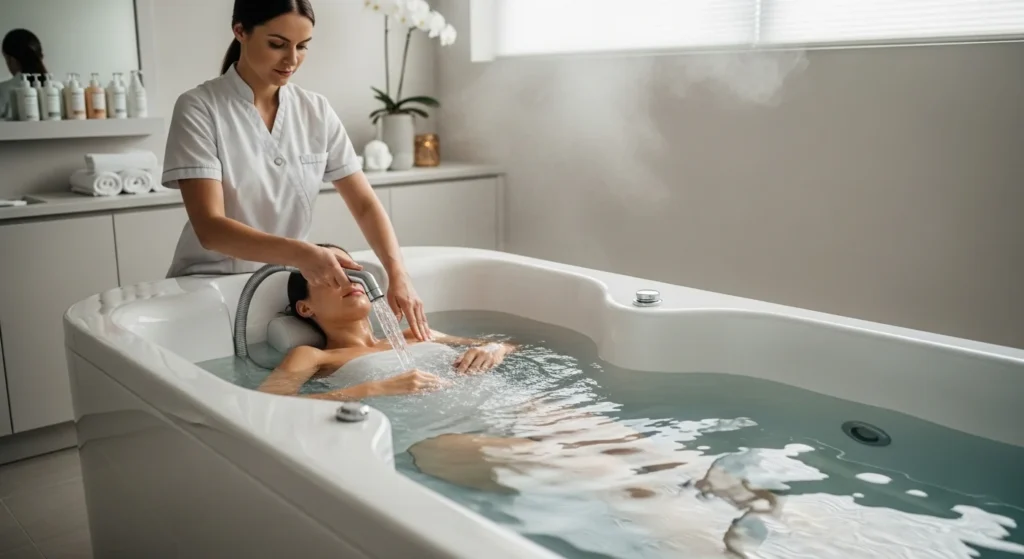 Hydrotherapy session at Aquatess in Las Vegas