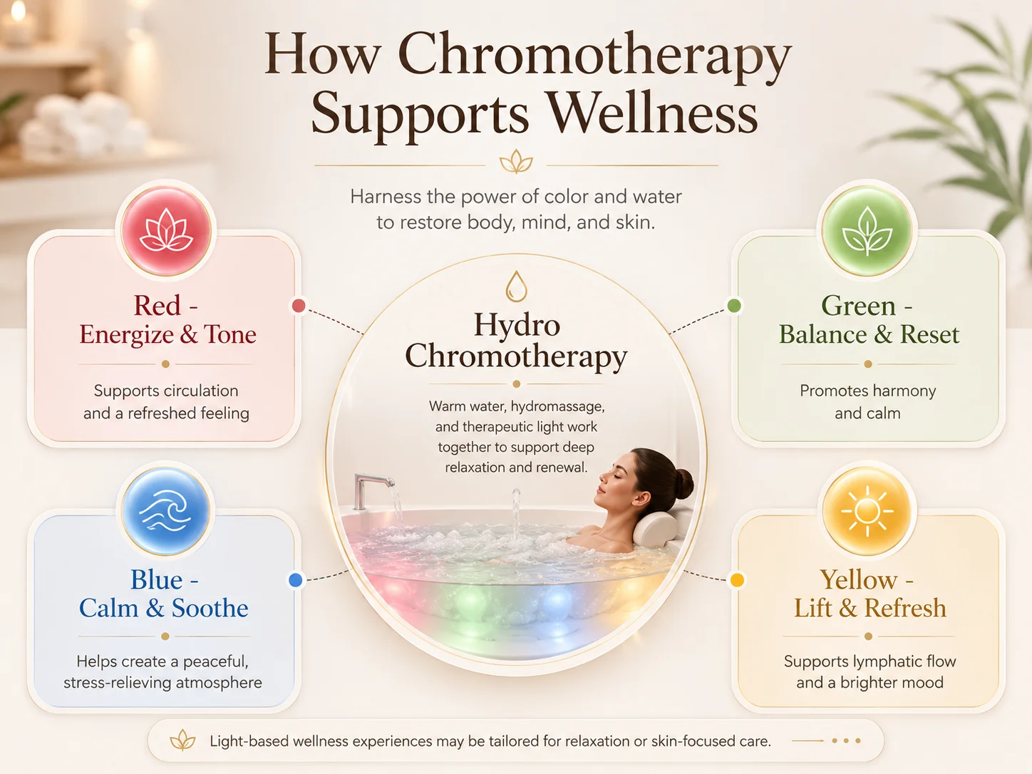 Chromotherapy light and color therapy for relaxation in Las Vegas